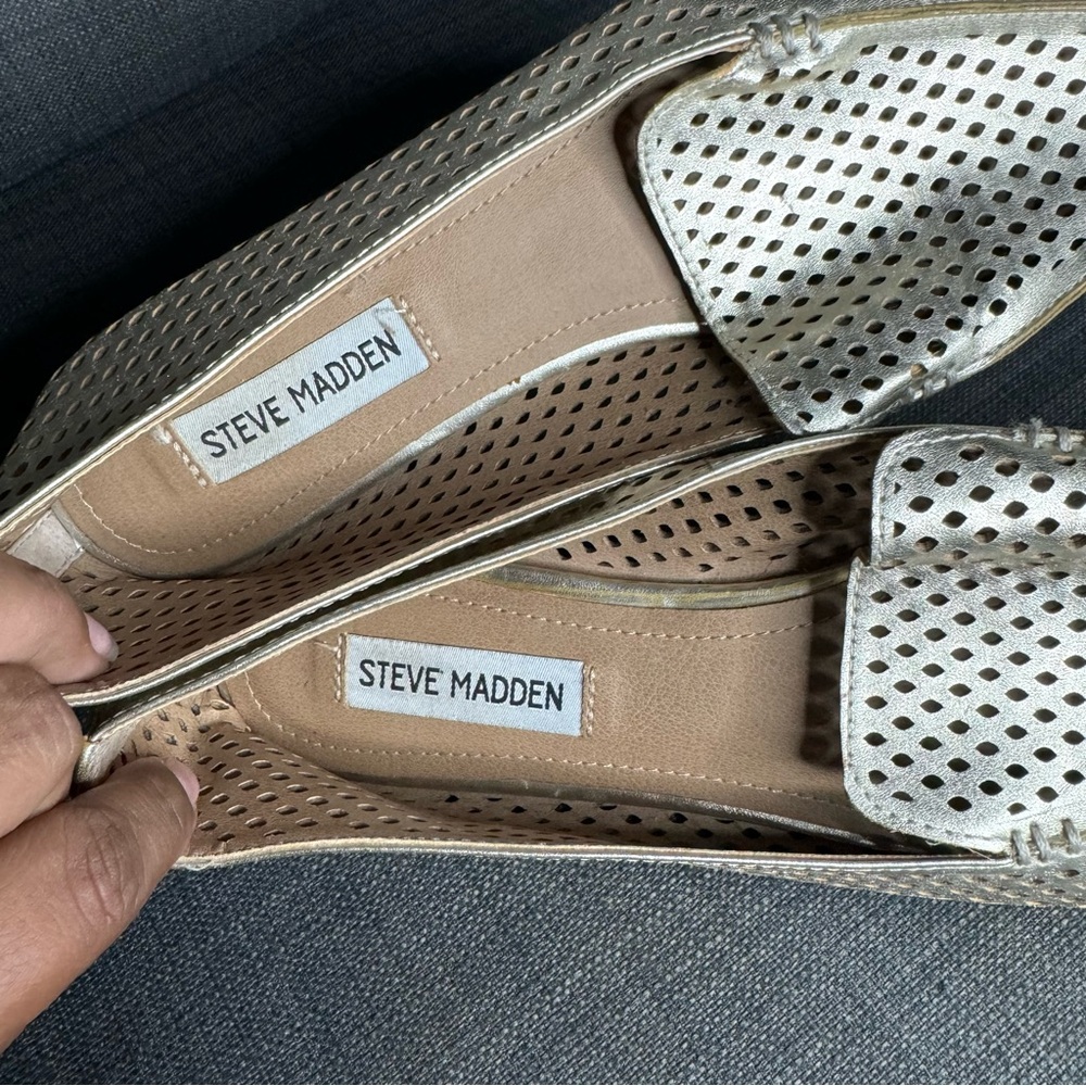 Steve Madden Feather P Pointed Toe Mesh Leather F… - image 5